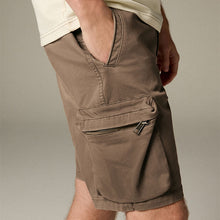 Load image into Gallery viewer, Brown 5 Pocket Utility Cargo Shorts
