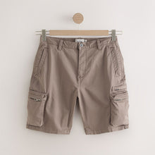 Load image into Gallery viewer, Brown 5 Pocket Utility Cargo Shorts
