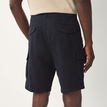 Load image into Gallery viewer, Navy Stretch Cargo Shorts
