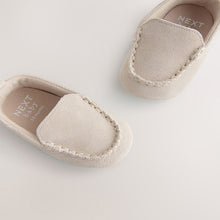 Load image into Gallery viewer, Neutral Loafer Baby Suede Shoes (0-24mths)
