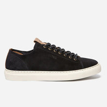 Load image into Gallery viewer, Men's navy leather sneakers ALBERIC

