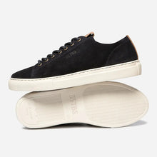 Load image into Gallery viewer, Men's navy leather sneakers ALBERIC
