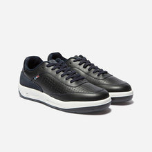 Load image into Gallery viewer, Men&#39;s sneakers made of navy leather France
