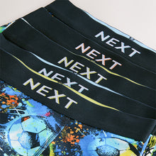 Load image into Gallery viewer, Blue Football Print Boxers 5 Pack (5-12yrs)
