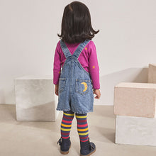 Load image into Gallery viewer, Denim Cosmic Dungarees Set (3mths-6yrs)
