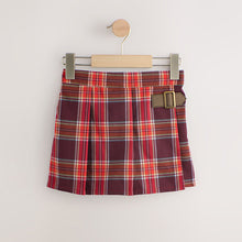 Load image into Gallery viewer, Burgundy Red Check Skort and Tights Set (3mths-6yrs)
