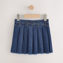 Load image into Gallery viewer, Dark Wash Denim Pleated Skirt (3-12yrs)
