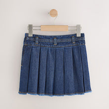 Load image into Gallery viewer, Dark Wash Denim Pleated Skirt (3-12yrs)
