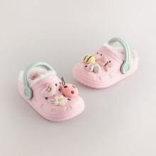 Load image into Gallery viewer, Multi Faux Fur Lined Clog Slippers
