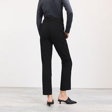Load image into Gallery viewer, Black Slim Tailored Trousers With Wool
