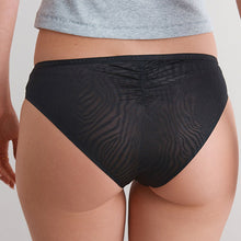 Load image into Gallery viewer, Black Brazilian No VPL Zebra Print Knickers 2 Pack
