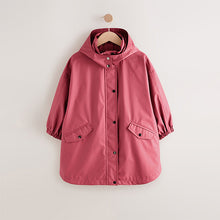 Load image into Gallery viewer, Berry Red Waterproof Raspberry Trench Coat (5-12yrs)
