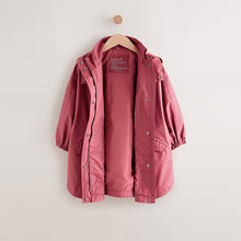 Load image into Gallery viewer, Berry Red Waterproof Raspberry Trench Coat (5-12yrs)
