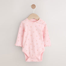 Load image into Gallery viewer, Pink Ditsy Baby Print Long Sleeve Bodysuit and Cord Dungarees Set 2 Piece (0-18mths)
