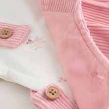 Load image into Gallery viewer, Pink Fairy Baby Cord Pinafore Dress and Long Sleeve Bodysuit 2 Piece Set (0-18mths)
