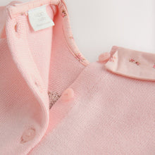 Load image into Gallery viewer, Pink Bunny Baby Knitted Twofer Dress (0-18mths)
