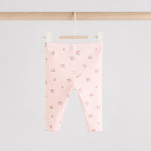 Load image into Gallery viewer, Pink Ditsy Baby Long Sleeve Frill Top And Leggings Set (0-18mths)
