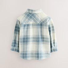 Load image into Gallery viewer, Blue Check Long Sleeve Shirt and T-Shirt Set (3mths-6yrs)
