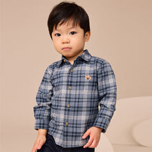 Load image into Gallery viewer, Blue Bear Long Sleeve Character Shirt (3mths-6yrs)

