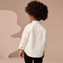 Load image into Gallery viewer, Ecru Long Sleeve Corduroy Character Shirt (3mths-6yrs)
