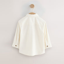 Load image into Gallery viewer, Ecru Long Sleeve Corduroy Character Shirt (3mths-6yrs)
