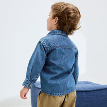 Load image into Gallery viewer, Blue Long Sleeve Denim Character Shirt (3mths-6yrs)
