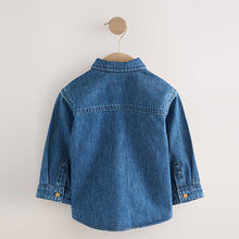 Load image into Gallery viewer, Blue Long Sleeve Denim Character Shirt (3mths-6yrs)
