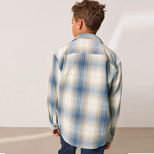 Load image into Gallery viewer, Blue Shadow Long Sleeve Check Shirt and T-Shirt Set 2 Piece (3-12yrs)
