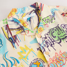 Load image into Gallery viewer, Ecru Graffitti Short Sleeve Printed Shirt (4-12yrs)
