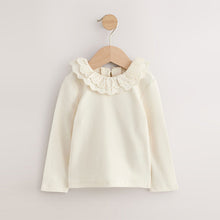 Load image into Gallery viewer, White Long Sleeve Collar Top (3mths-6yrs)
