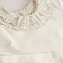 Load image into Gallery viewer, White Long Sleeve Collar Top (3mths-6yrs)
