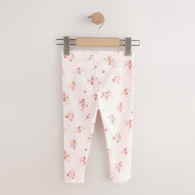 Load image into Gallery viewer, Ecru White Ditsy Floral Rib Leggings (3mths-6yrs)
