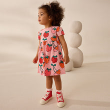 Load image into Gallery viewer, Strawberry Pink Jersey Summer Dress (3mths-6yrs)
