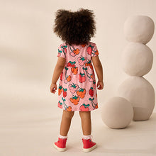 Load image into Gallery viewer, Strawberry Pink Jersey Summer Dress (3mths-6yrs)
