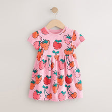 Load image into Gallery viewer, Strawberry Pink Jersey Summer Dress (3mths-6yrs)
