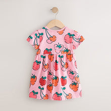 Load image into Gallery viewer, Strawberry Pink Jersey Summer Dress (3mths-6yrs)
