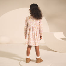 Load image into Gallery viewer, Floral Long Sleeve Ribbed Dress (3mths-6yrs)
