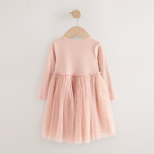 Load image into Gallery viewer, Pink Fairy Long Sleeve Mesh Party Dress (3mths-6yrs)
