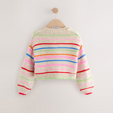 Load image into Gallery viewer, Rainbow Stripe Boxy Cardigan (3-12yrs)

