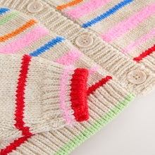 Load image into Gallery viewer, Rainbow Stripe Boxy Cardigan (3-12yrs)

