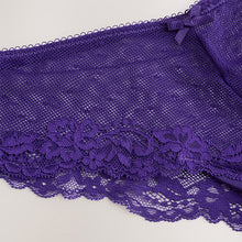Load image into Gallery viewer, Purple Brazilian Mesh &amp; Lace Knickers
