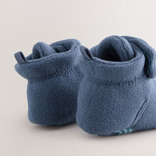 Load image into Gallery viewer, Navy Baby Touch Fastening Slipper Boots (0-2yrs)
