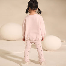Load image into Gallery viewer, Light Pink Fairy Sweatshirt &amp; Flare Leggings Set (3mths-4yrs)
