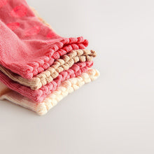 Load image into Gallery viewer, Pink/Tan 4 Pack Cotton Rich Trainer Socks
