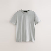 Load image into Gallery viewer, Grey Slim Fit Signature SUPIMA® Cotton Crew Neck T-Shirt
