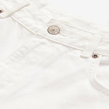 Load image into Gallery viewer, White Longline Jort Denim Shorts
