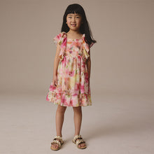Load image into Gallery viewer, Pink Printed Chiffon Dress (3-12yrs)
