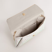 Load image into Gallery viewer, Silver Clutch Bag with Detachable Chain
