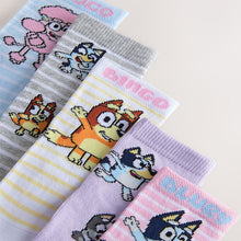 Load image into Gallery viewer, Pink 5 Pack Cotton Rich Bluey Ankle Socks
