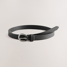 Load image into Gallery viewer, Black/Tan Skinny PU Belts 2 Pack
